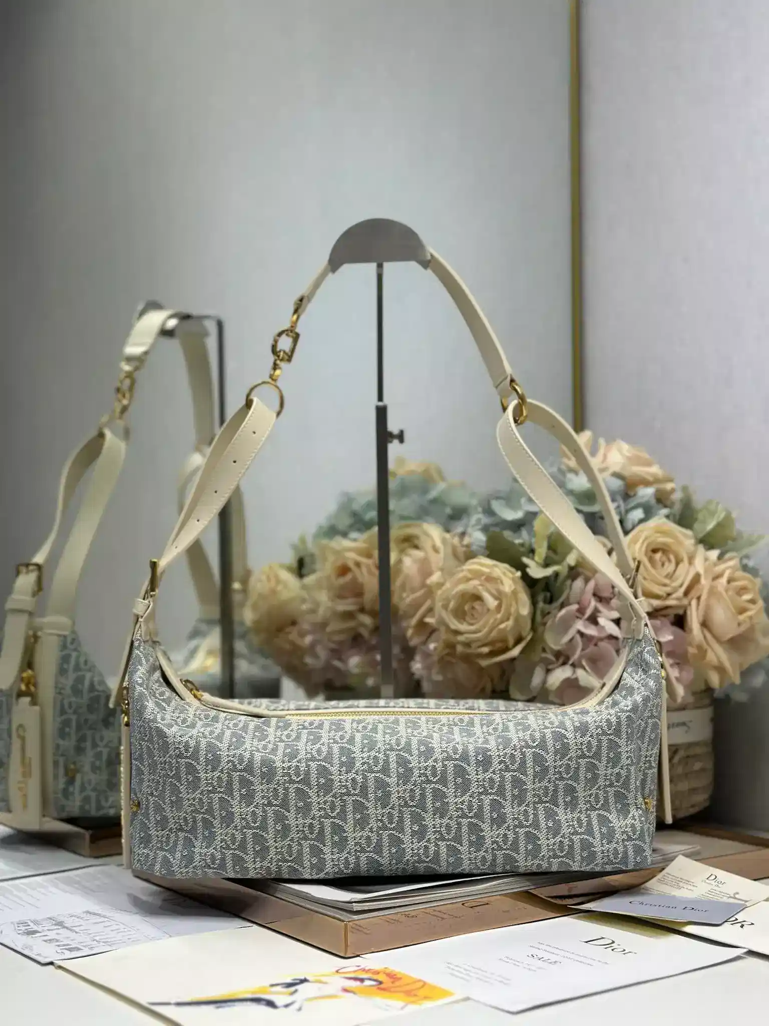 Dior Blue D-Journey Oblique Canvas Saddle Bag product photo from LabelPicks