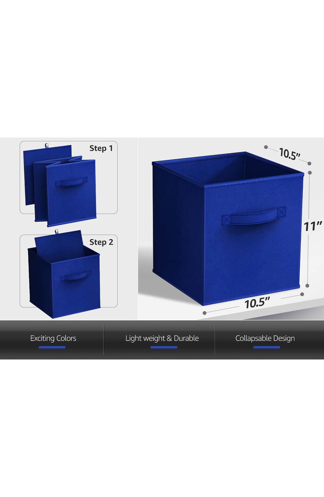 SORBUS 6-Pack Collapsible Storage Cubes