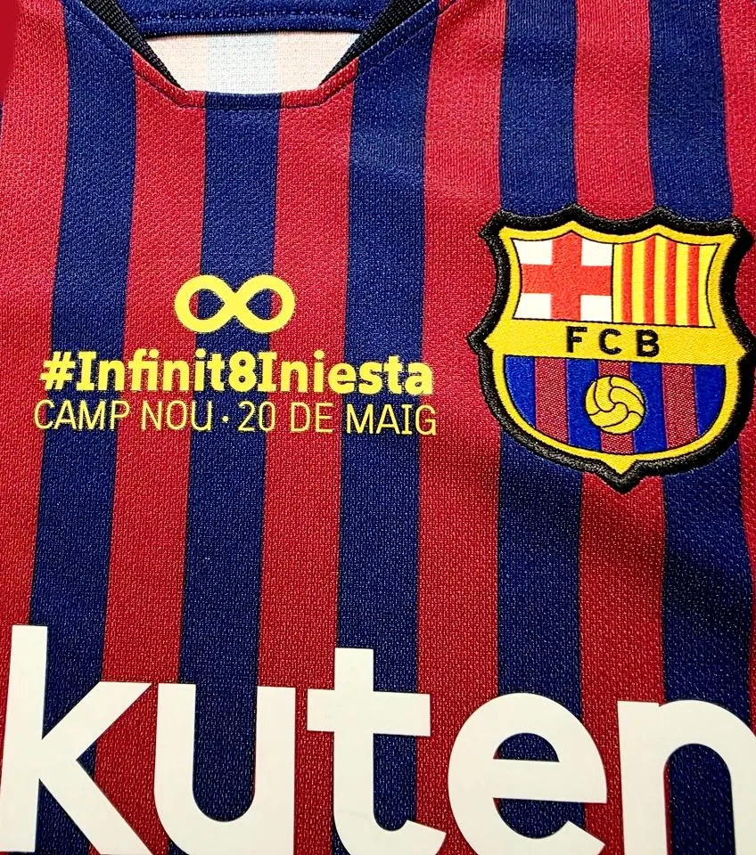 Andr茅s Iniesta SIGNED Barcelona 17/18 INFINITY Final Home Jersey/Shirt - COA - 2017
