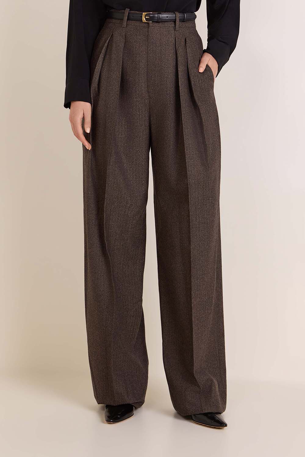 SAINT LAURENT מכנסי קפלים מחוייטים