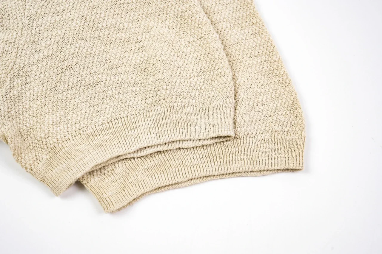 Ralph Lauren Beige Pony Embroidered Linen Johnny Collar Polo Shirt product photo from LabelPicks