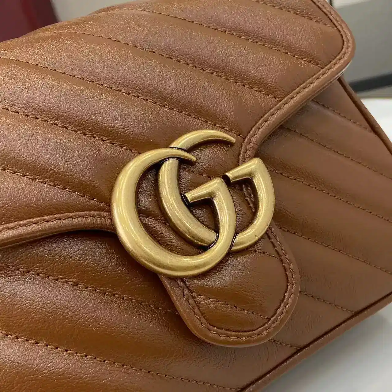 Gucci Brown Marmont GG Supreme Canvas Top Handle Bag product photo from LabelPicks