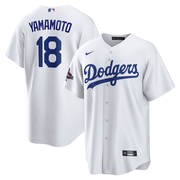 Yoshinobu Yamamoto Los Angeles Dodgers Nike 2024 World Series Champions Big & Tall Replica Player Jersey - White