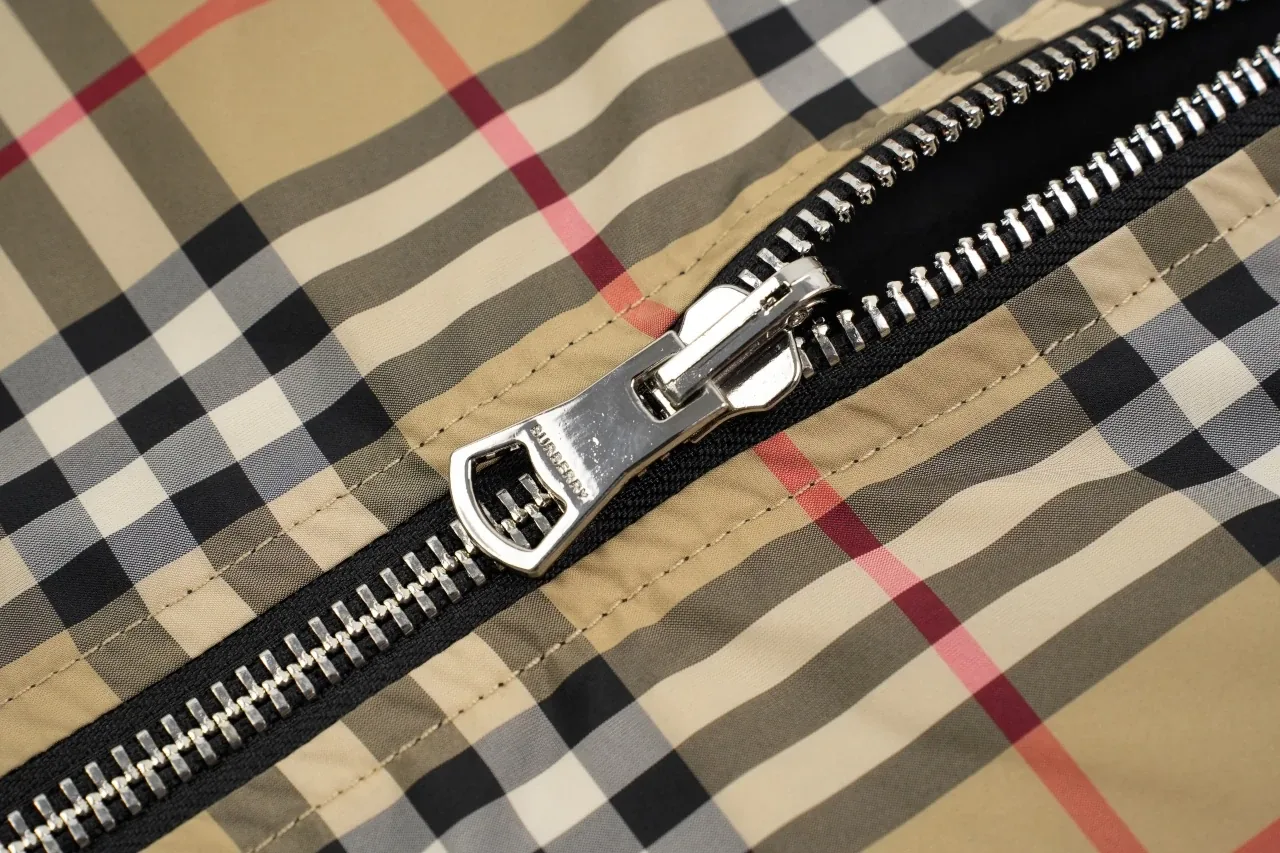 Burberry Beige Check Reversible Hooded Zip Jacket product photo from LabelPicks