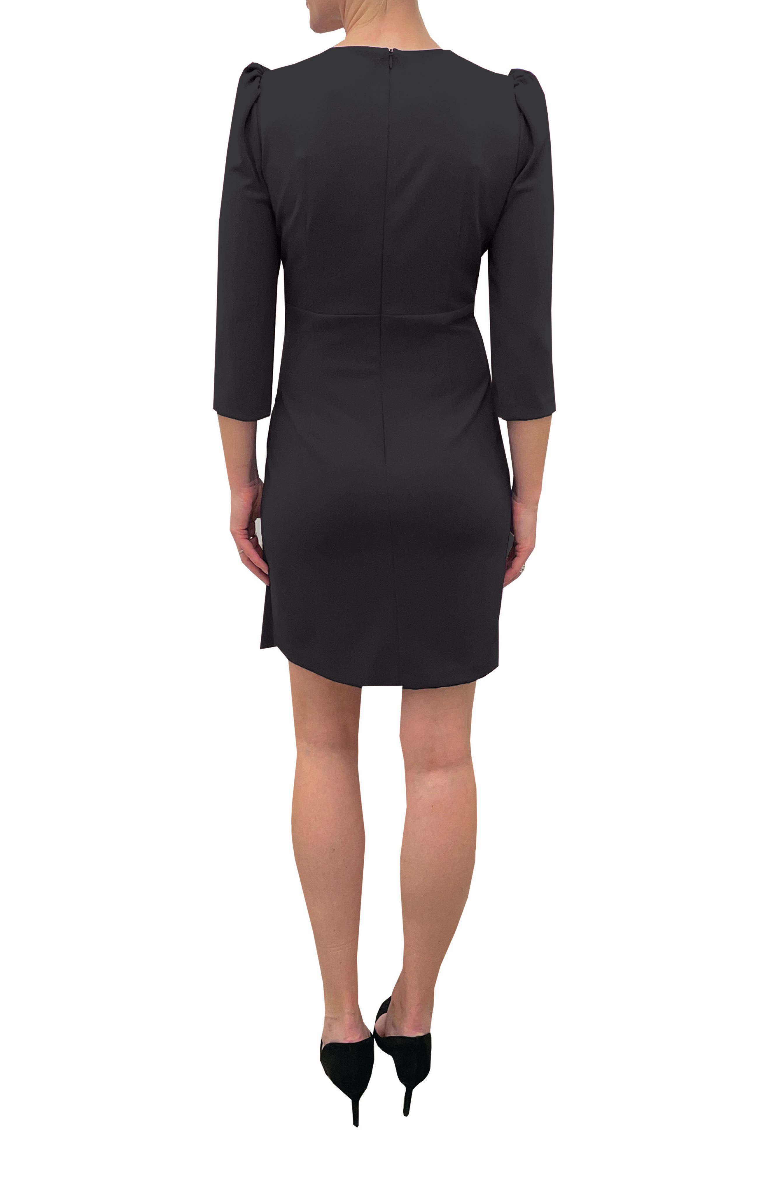 Julia Jordan Knotted Three-Quarter Sleeve Minidress