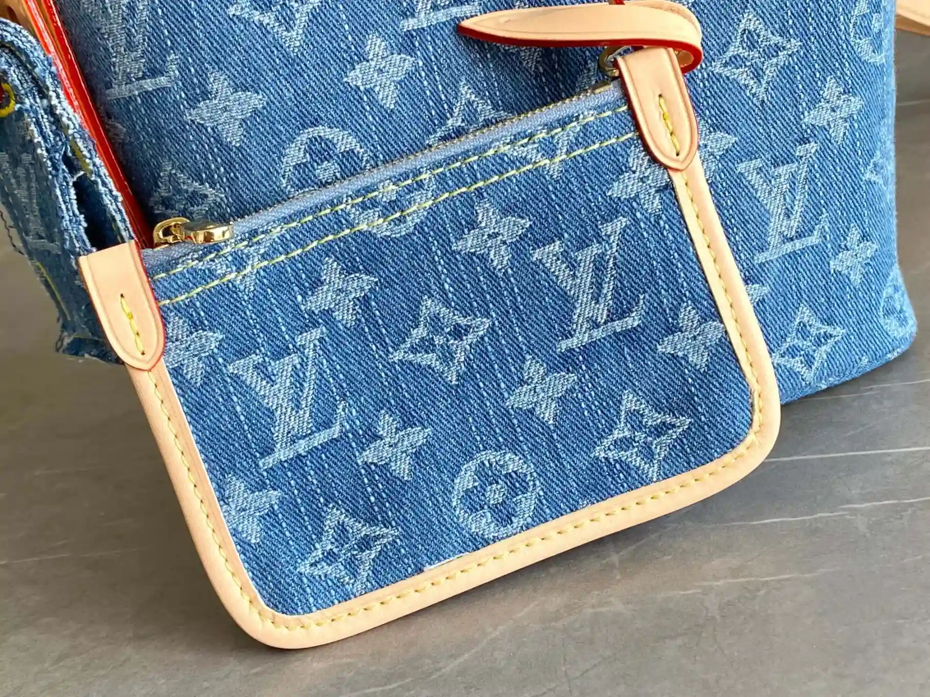 Louis Vuitton Blue Denim Bucket Bag product photo from LabelPicks