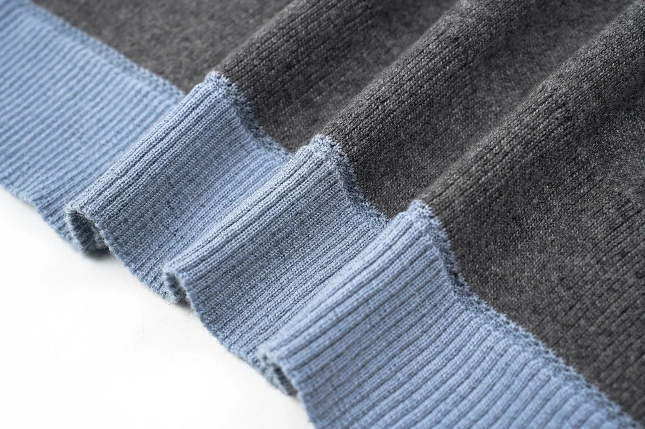 Miu Miu Grey Jacquard Logo Layered Cashmere Knit Polo Sweater product photo from LabelPicks