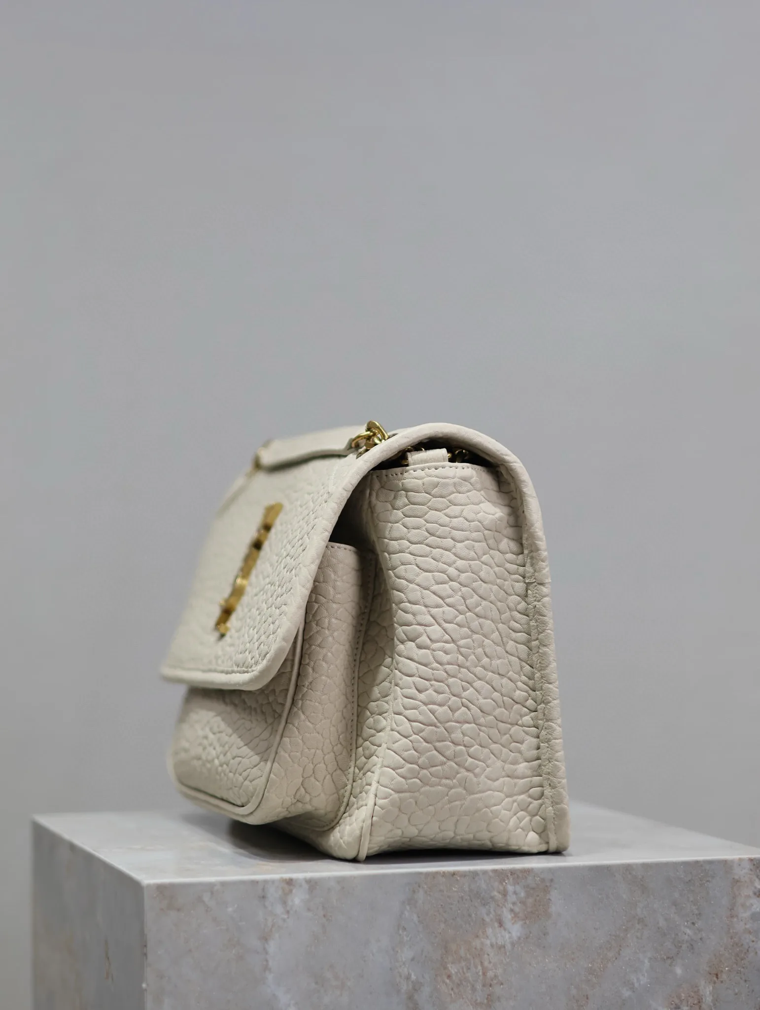 Saint Laurent White Niki Lambskin Shoulder Bag product photo from LabelPicks