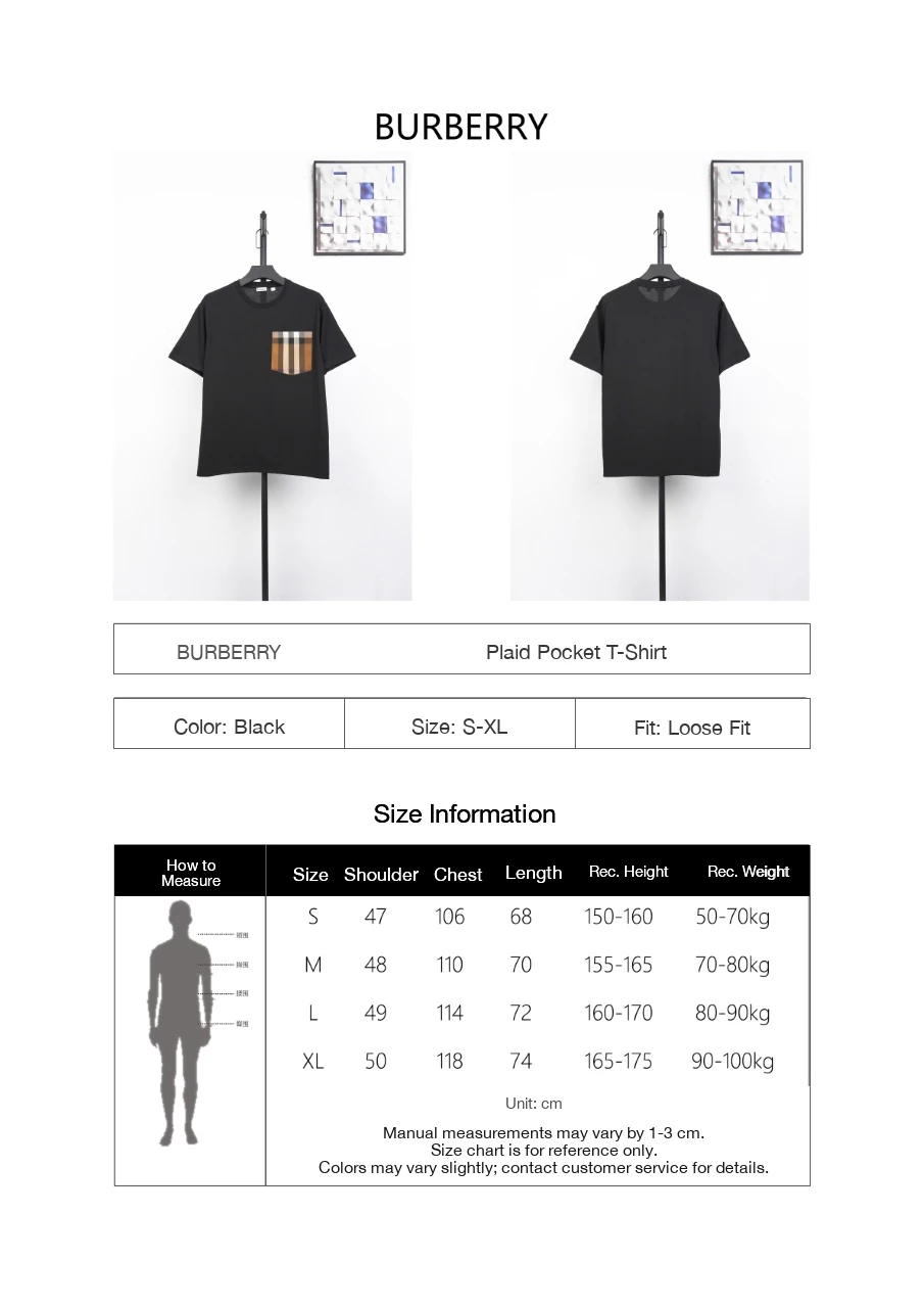 Burberry Black Large Check Pocket Crewneck T-Shirt product photo from LabelPicks