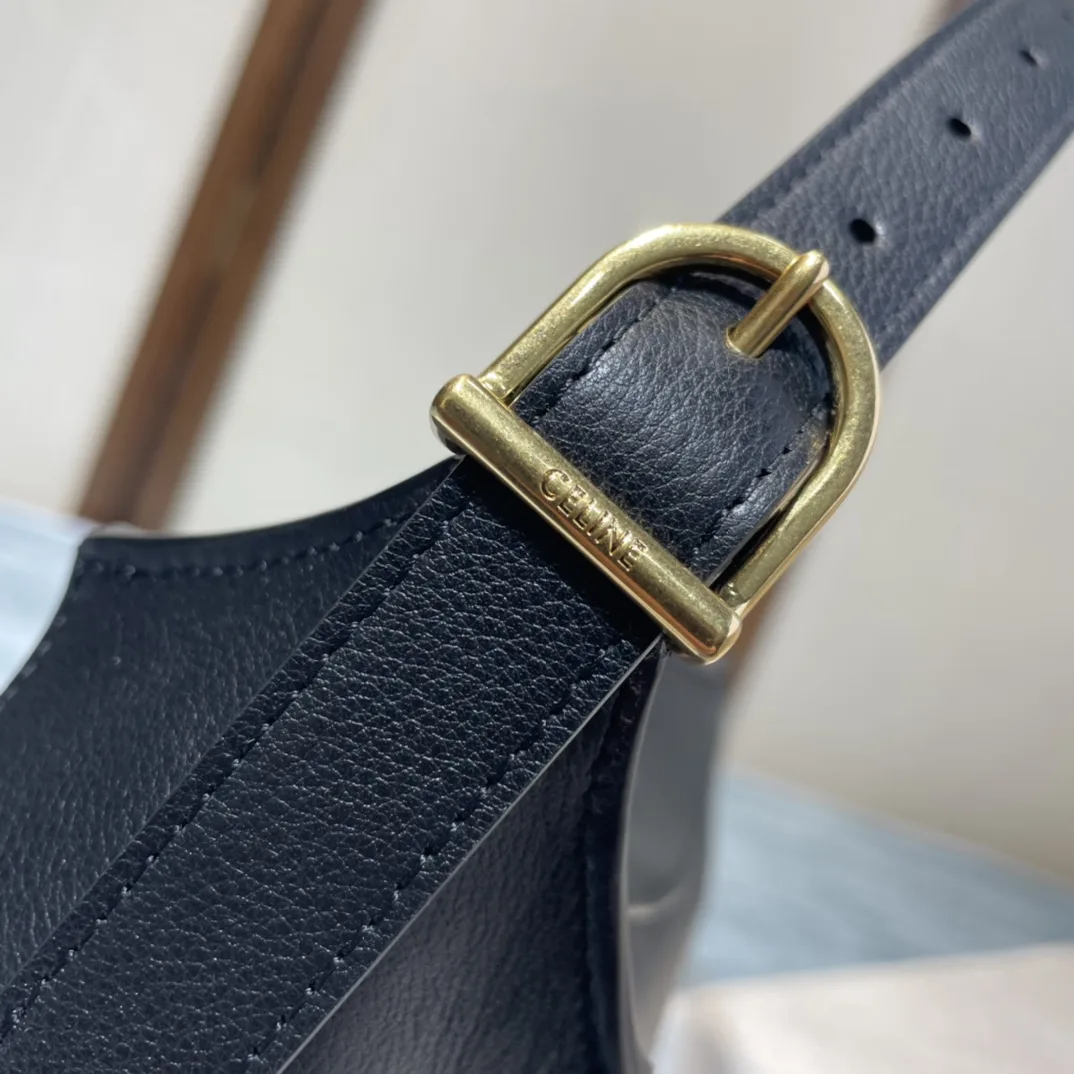 Celine Black Triomphe Canvas Shoulder Bag product photo from LabelPicks
