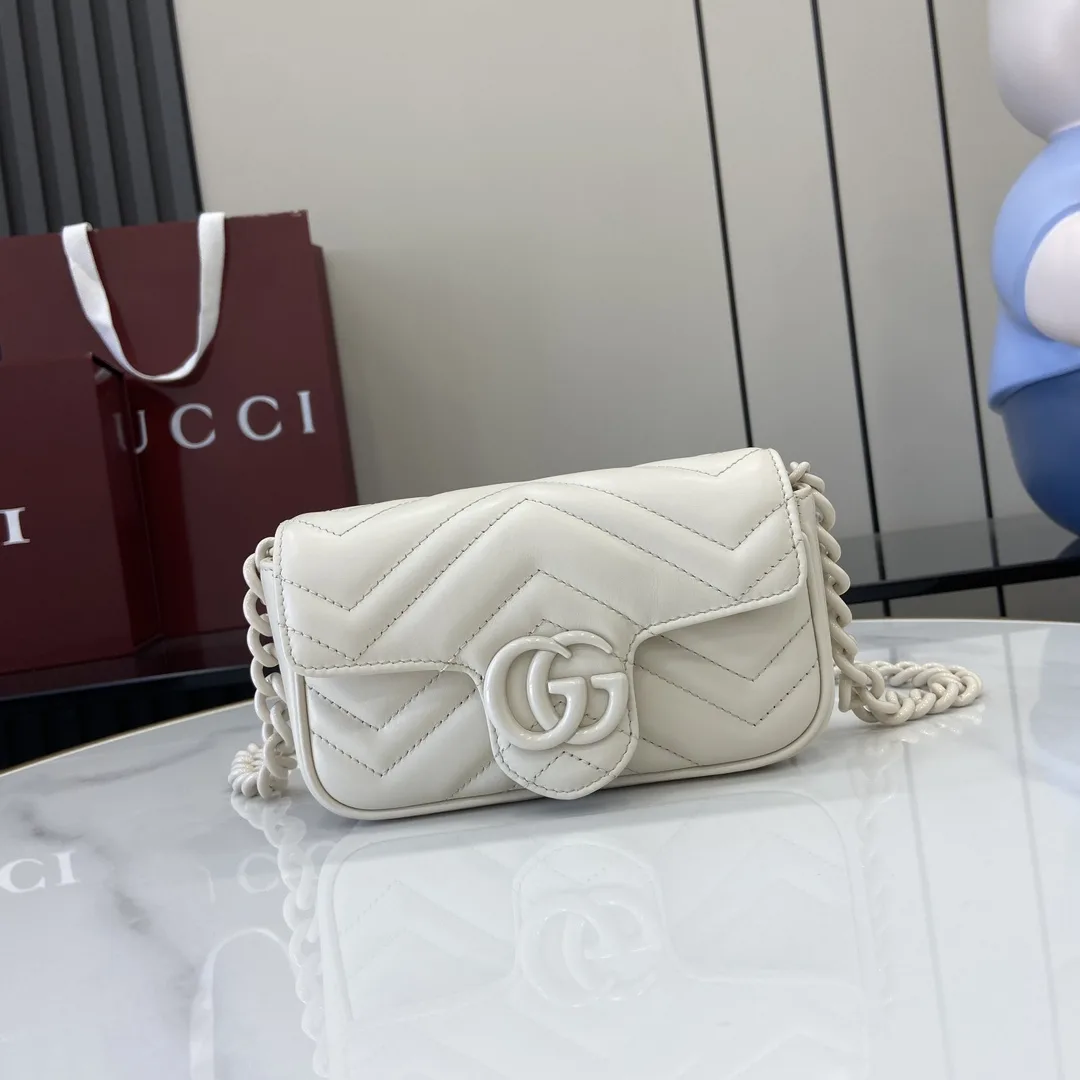 Gucci Marmont White Quilted Leather Shoulder Bag product photo from LabelPicks