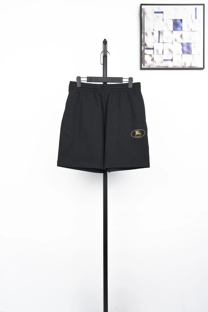 Burberry Black Equestrian Knight Embroidered Casual Shorts product photo from LabelPicks