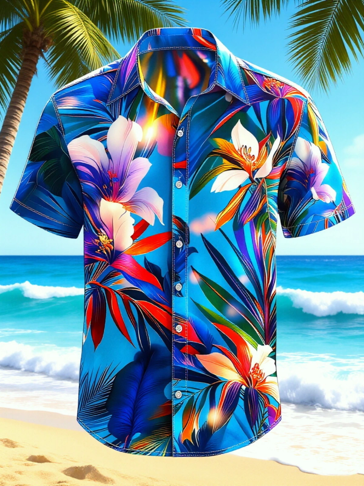 Men's printed shirts Tropical Palm Tree Hawaiian Shirt