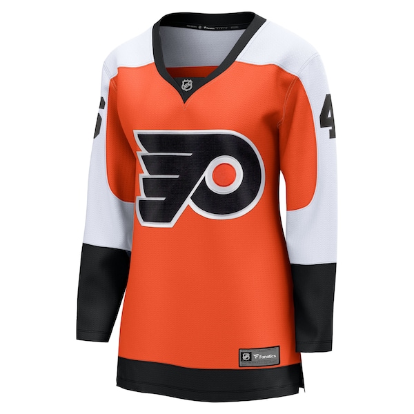 Trevor Zegras Philadelphia Flyers  Women's  Home Breakaway Jersey - Orange