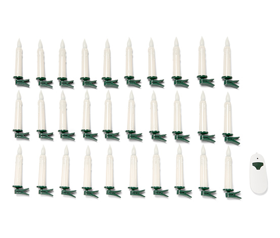 30 LED-Weihnachtsbaumkerzen