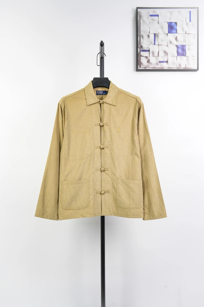 Ralph Lauren Khaki Pony Embroidered Frog Button Jacket product photo from LabelPicks