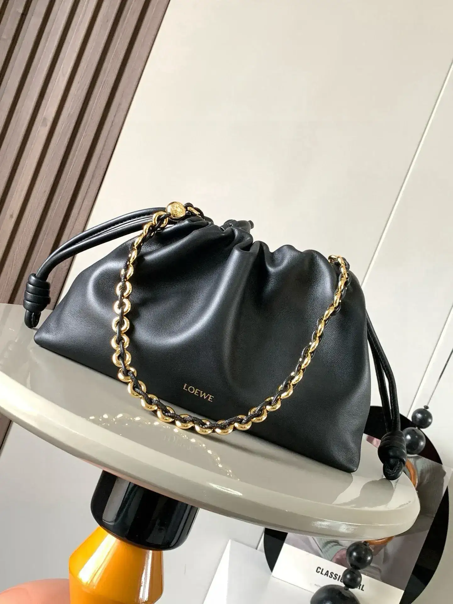 Loewe Black Flamenco Lambskin Bucket Bag product photo from LabelPicks