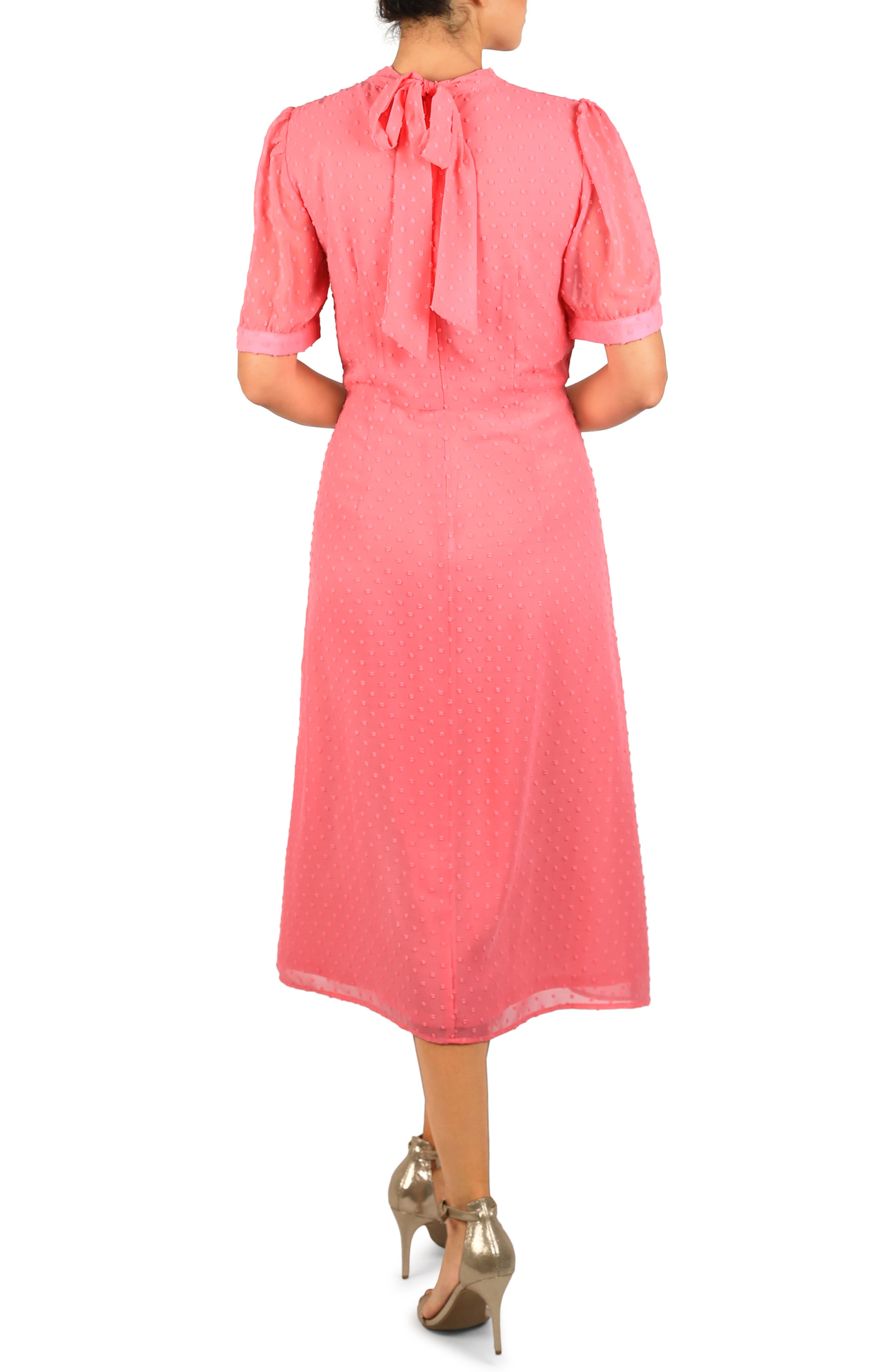 Julia Jordan Puff Sleeve Fit & Flare Midi Dress