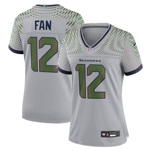 12s Seattle Seahawks Nike Women's 2025 Rivalries Collection Game Jersey - Wolf Gray