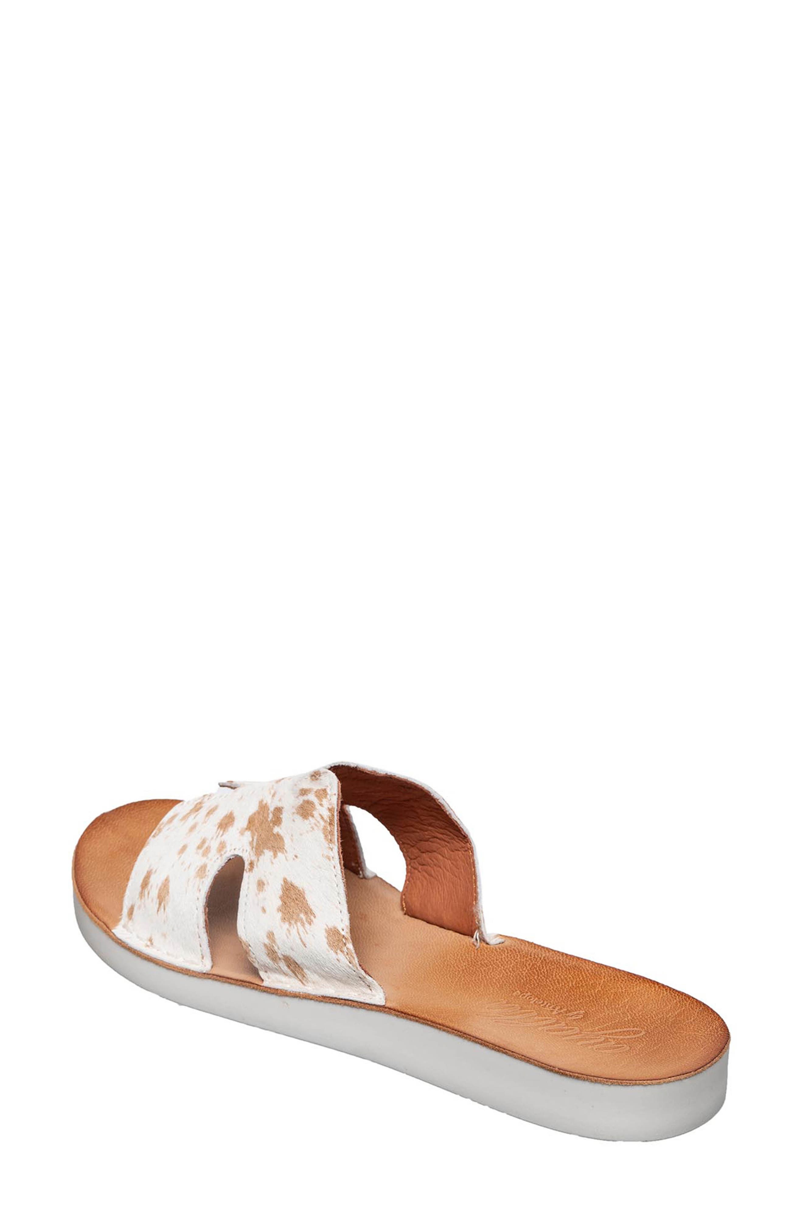 ANTELOPE Agata Genuine Calf Hair Slide Sandal