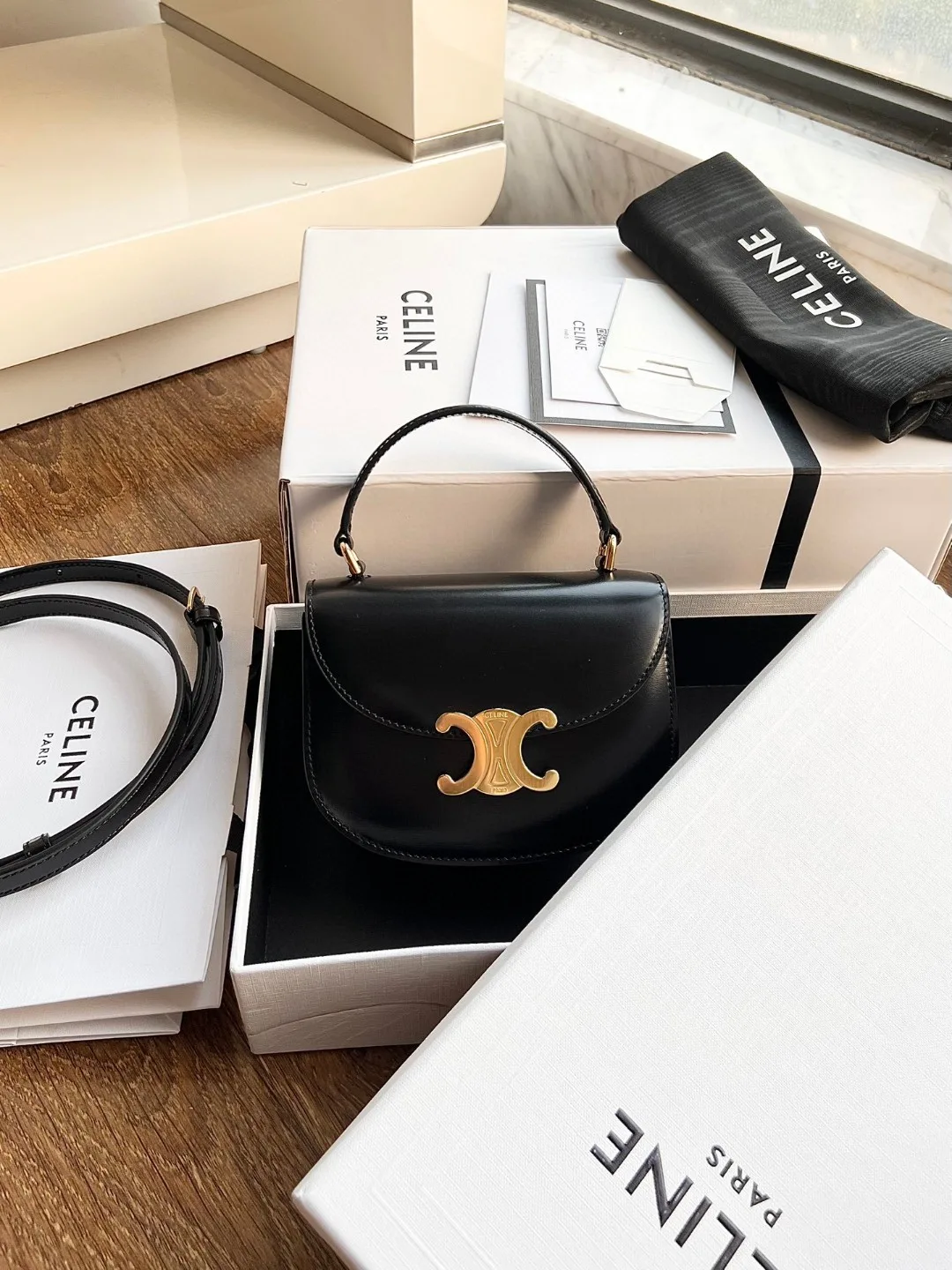 Celine Calfskin Triomphe Crossbody Bag product photo from LabelPicks