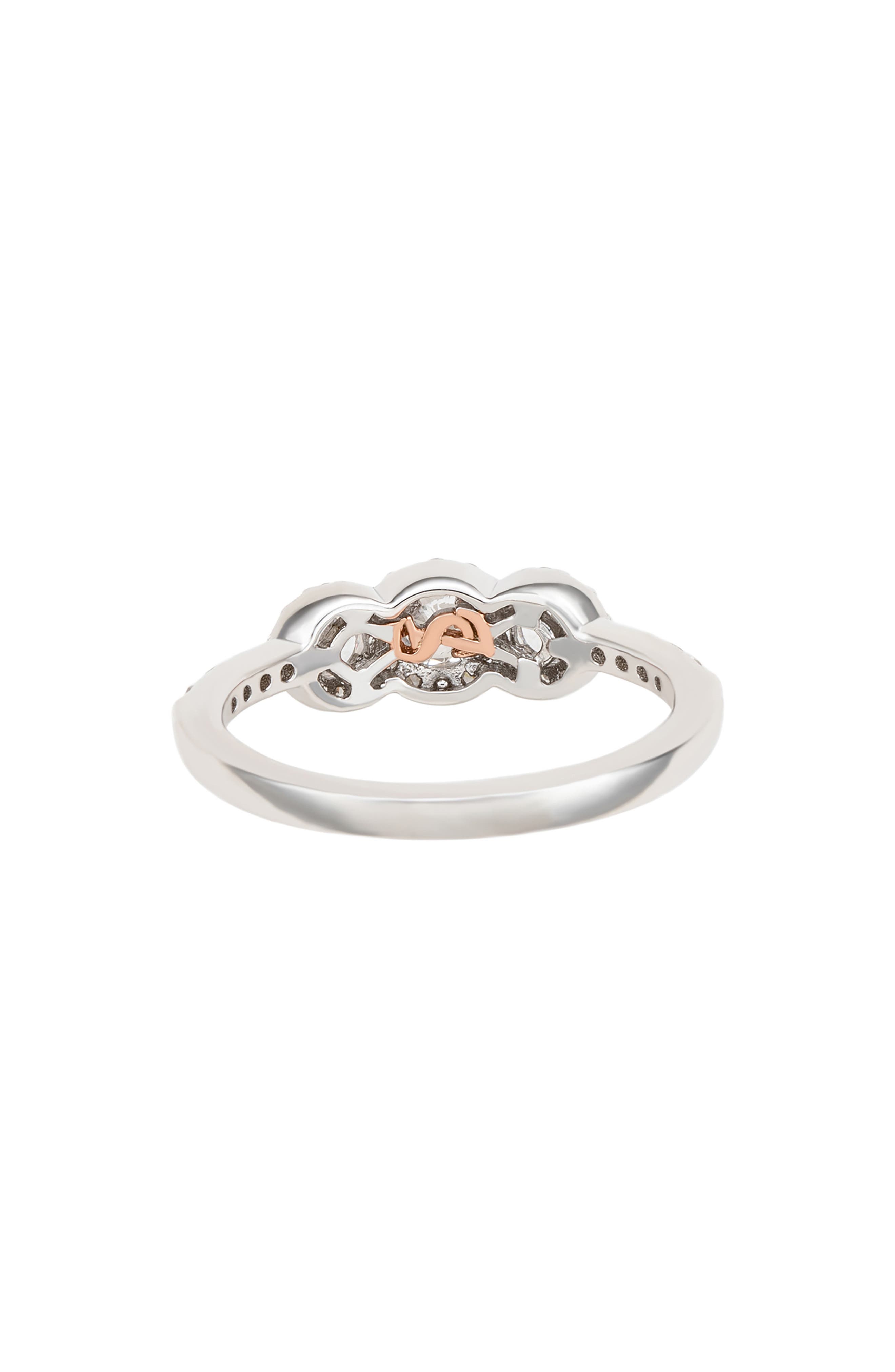 SUZY LEVIAN Sterling Silver White Cubic Zirconia Halo Ring