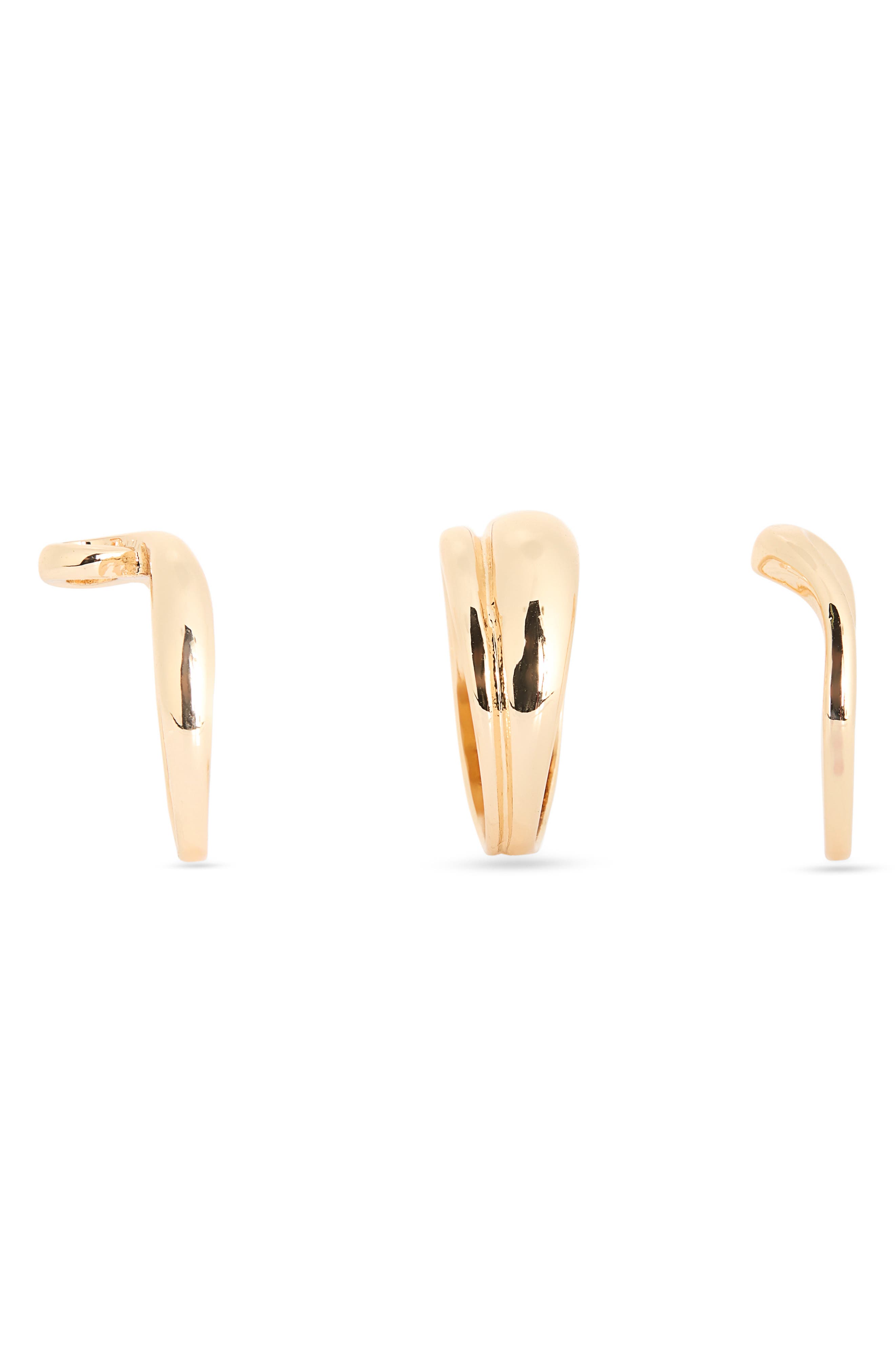 NORDSTROM RACK Set of 3 Curve Rings