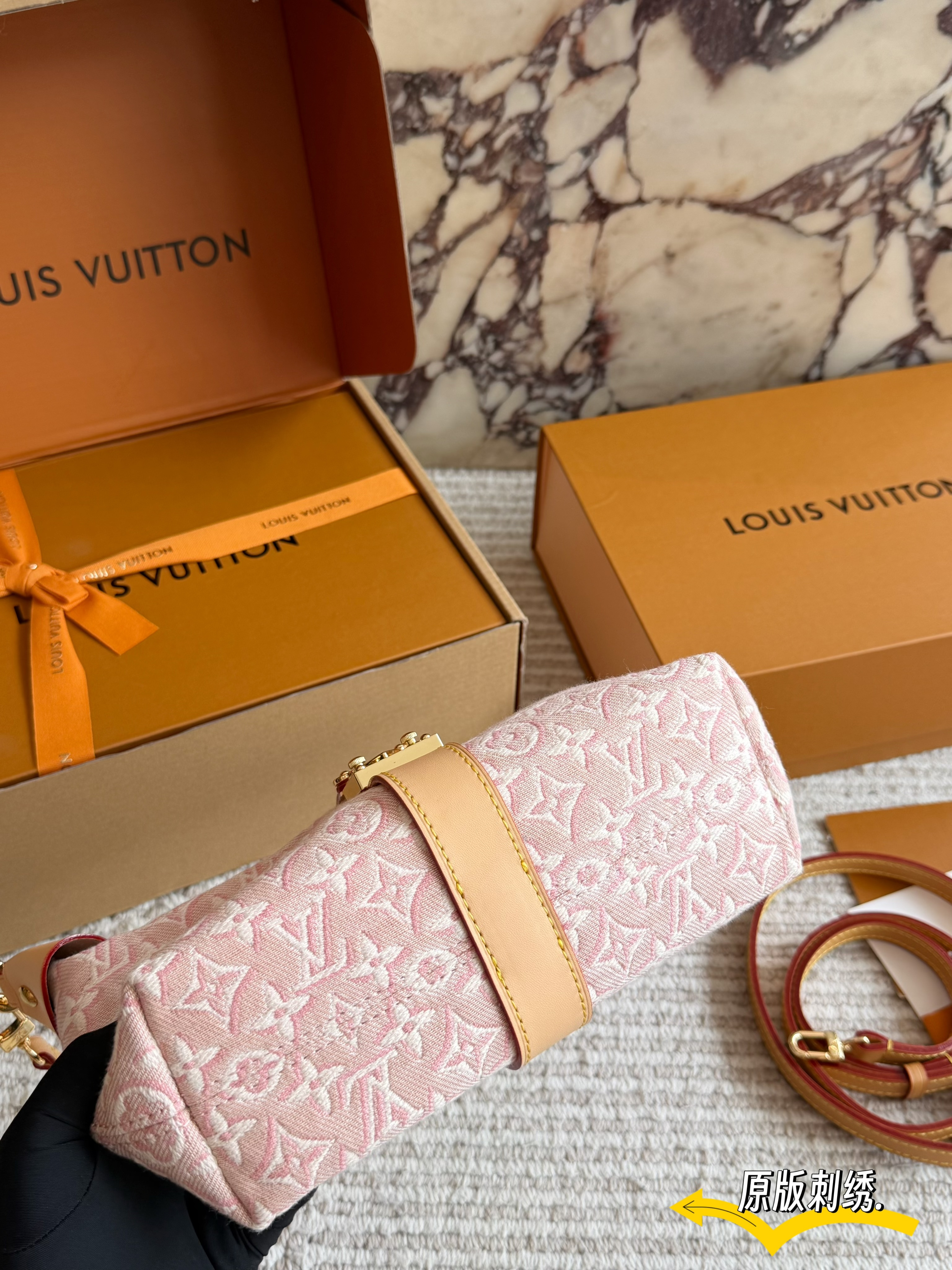 LV Pochette Mia pink bag