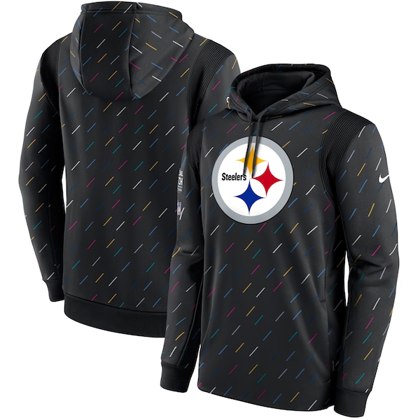 Pittsburgh Steelers Nike NFL Crucial Catch Therma Pullover Hoodie - Charcoal