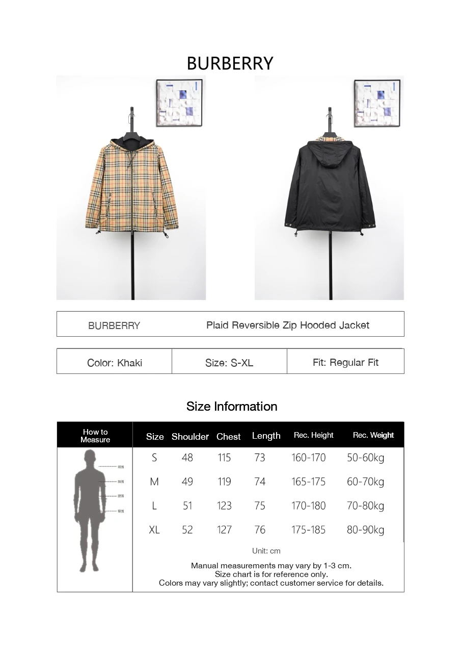Burberry Beige Check Reversible Hooded Zip Jacket product photo from LabelPicks