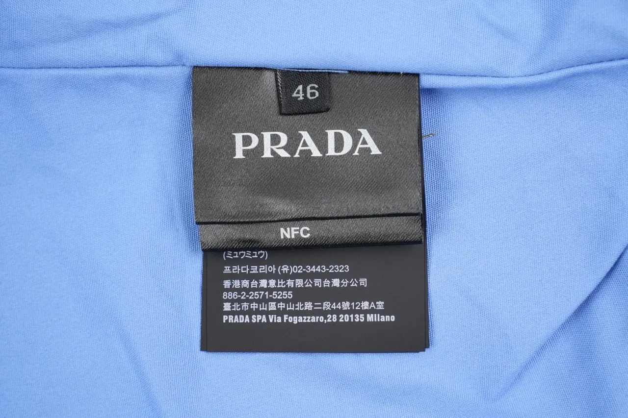 Prada Khaki Zip Jacket with Blue Lining product photo from LabelPicks