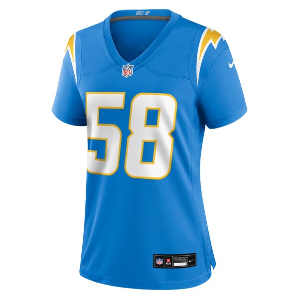 Marlowe Wax Los Angeles Chargers Nike Women's Team Game Jersey -  Powder Blue