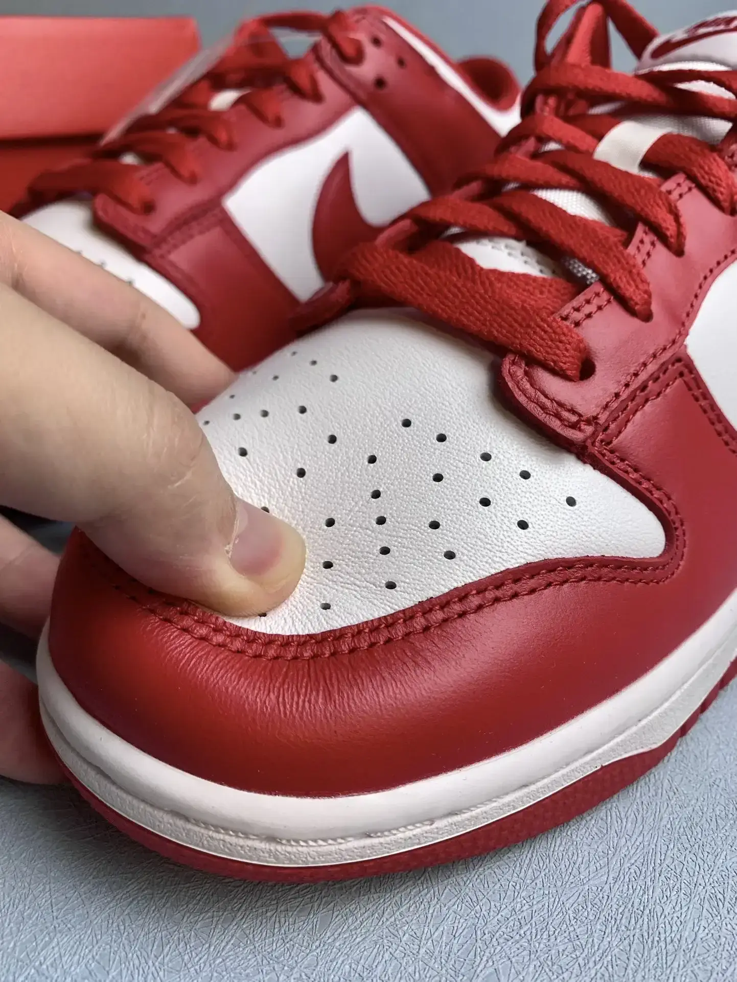 Nike Dunk Low “White and University Red” Shoes product photo from LabelPicks