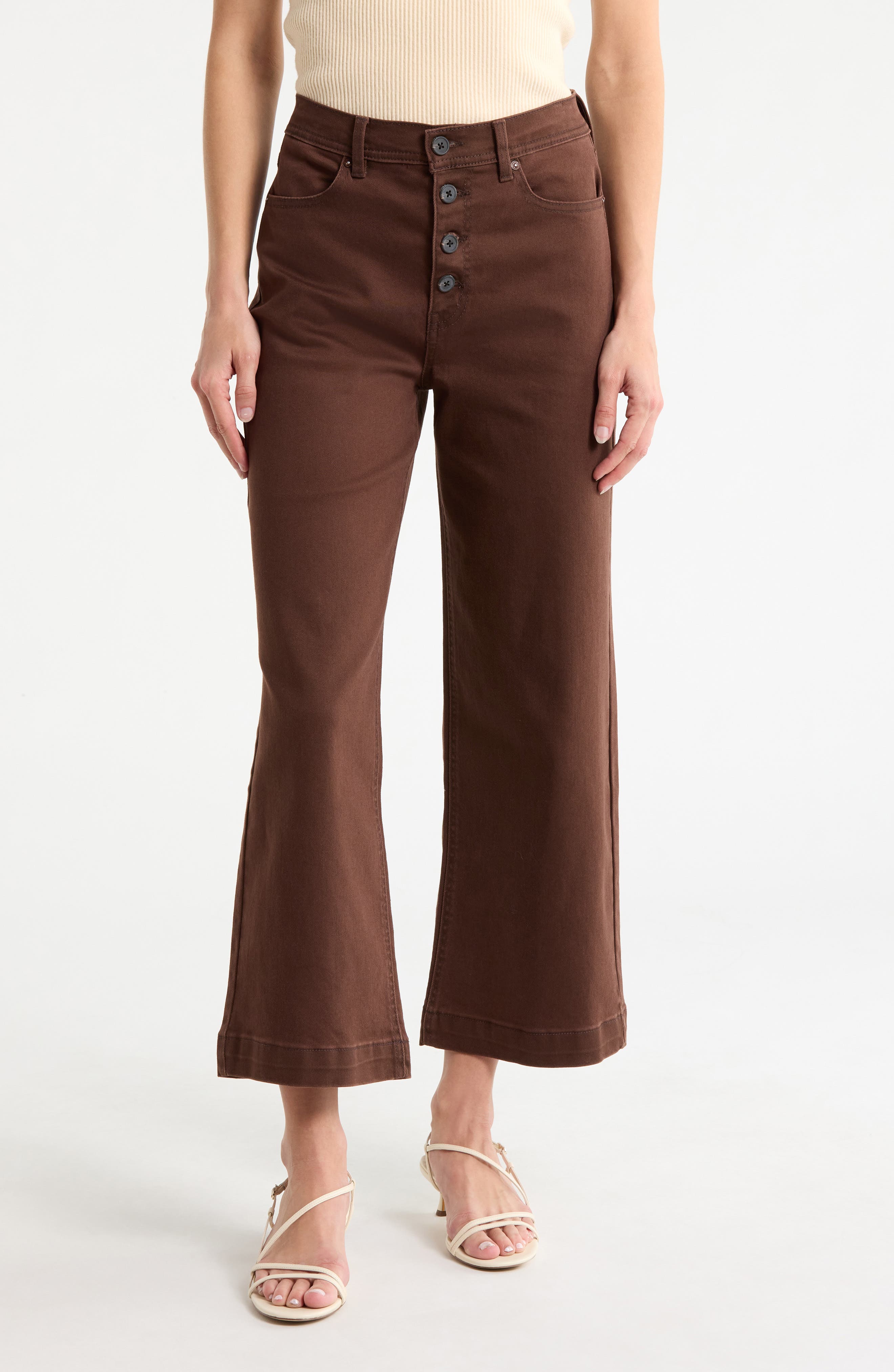Scotch & Soda The Wave High Waist Crop Wide Leg Jeans