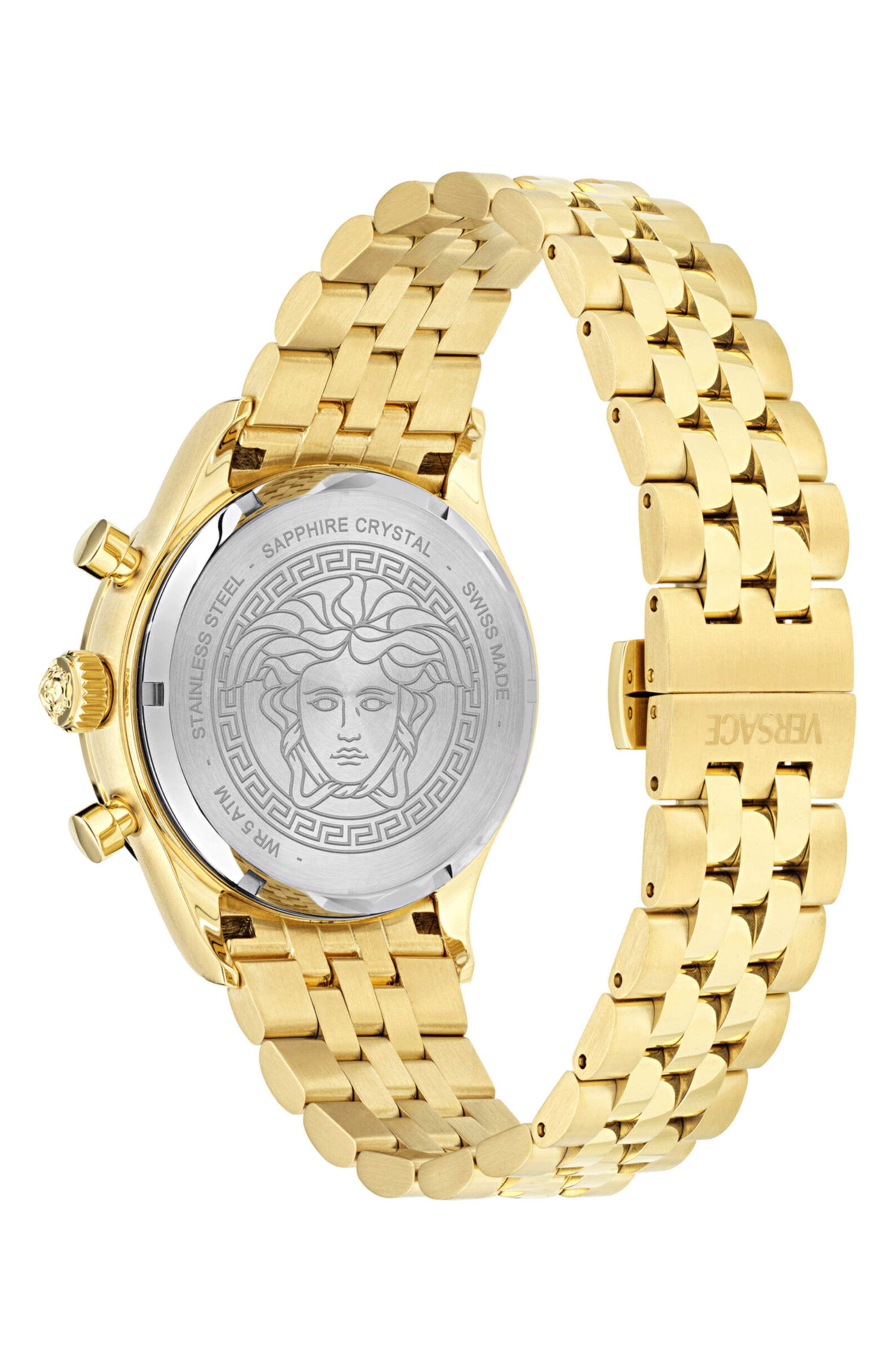 Versace Hellenyium Bracelet Chronograph Watch, 40mm