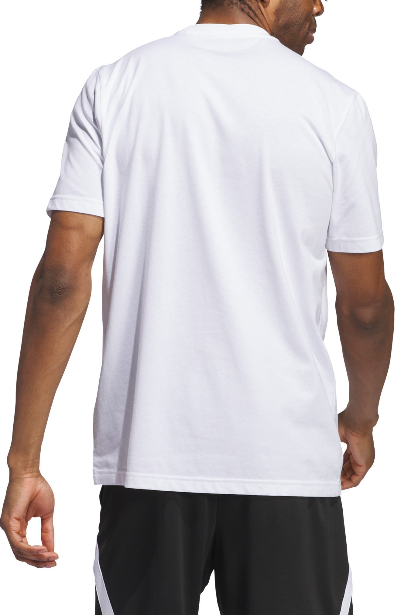 adidas Worldwide Hoops Cotton Blend Graphic Tee