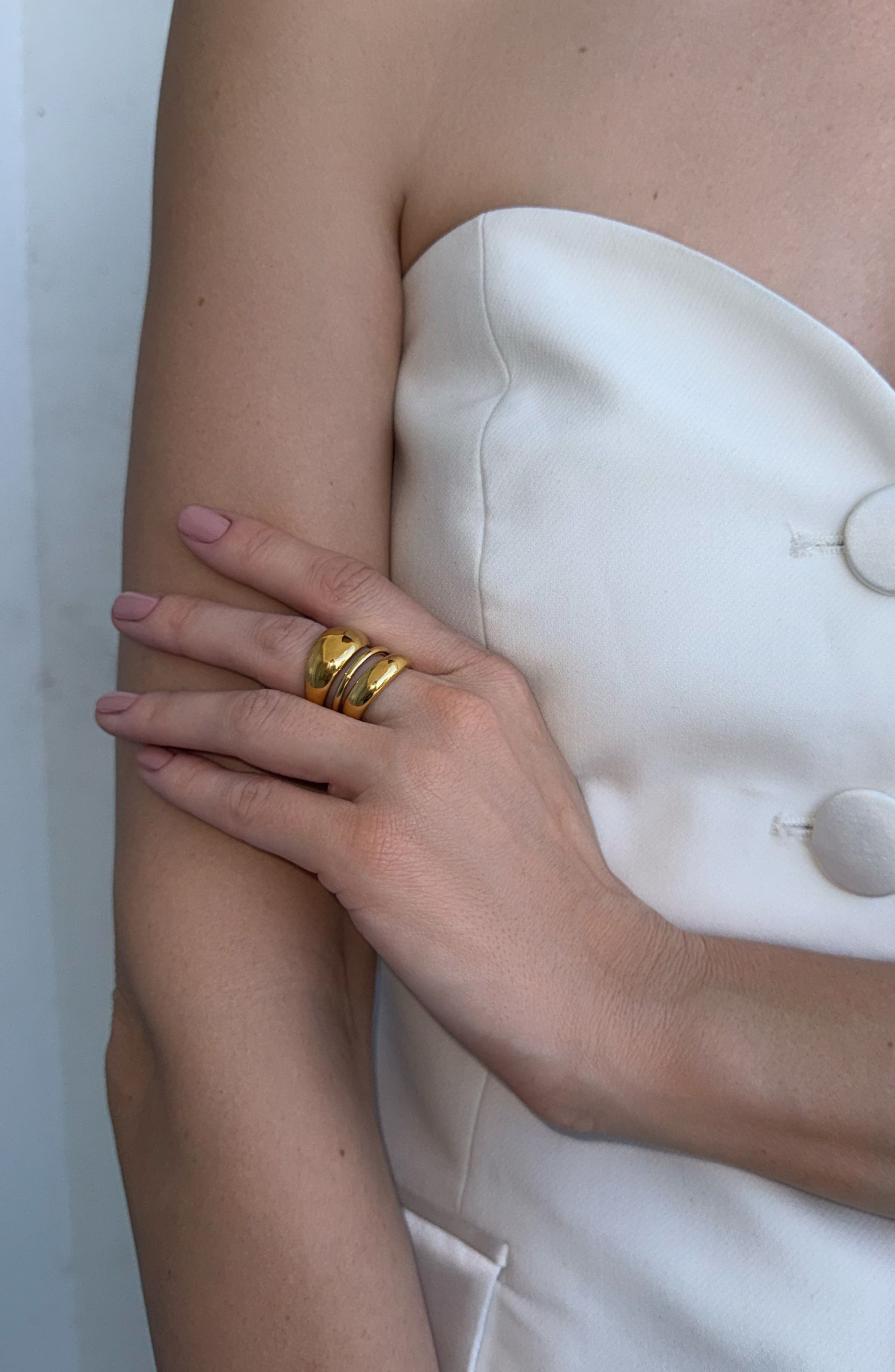 Adornia Set of 3 Stackable Band Rings