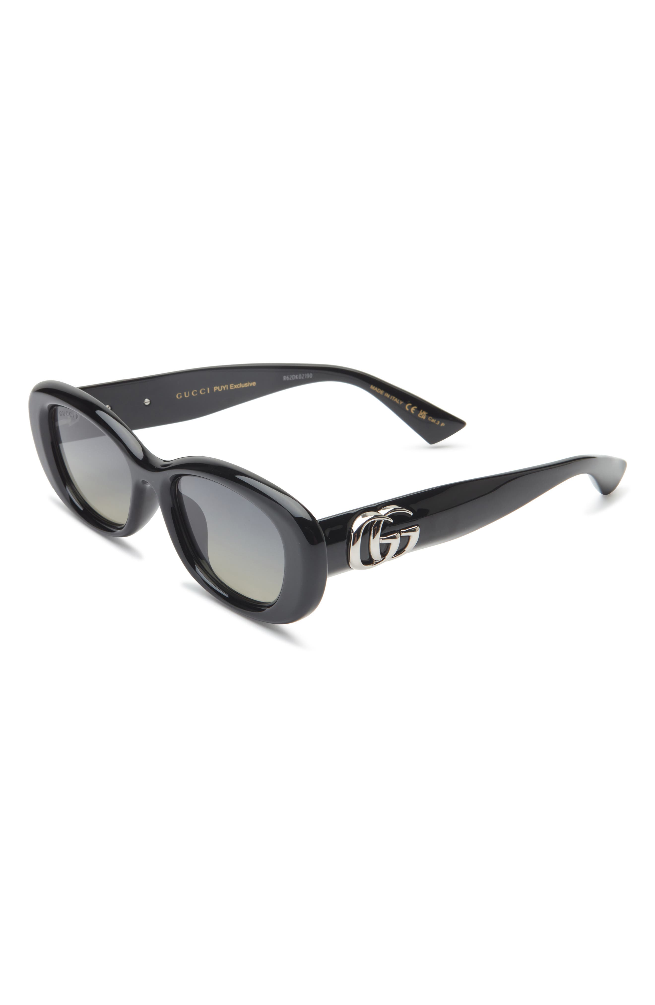 Gucci 53mm Polar Gradient Oval Sunglasses