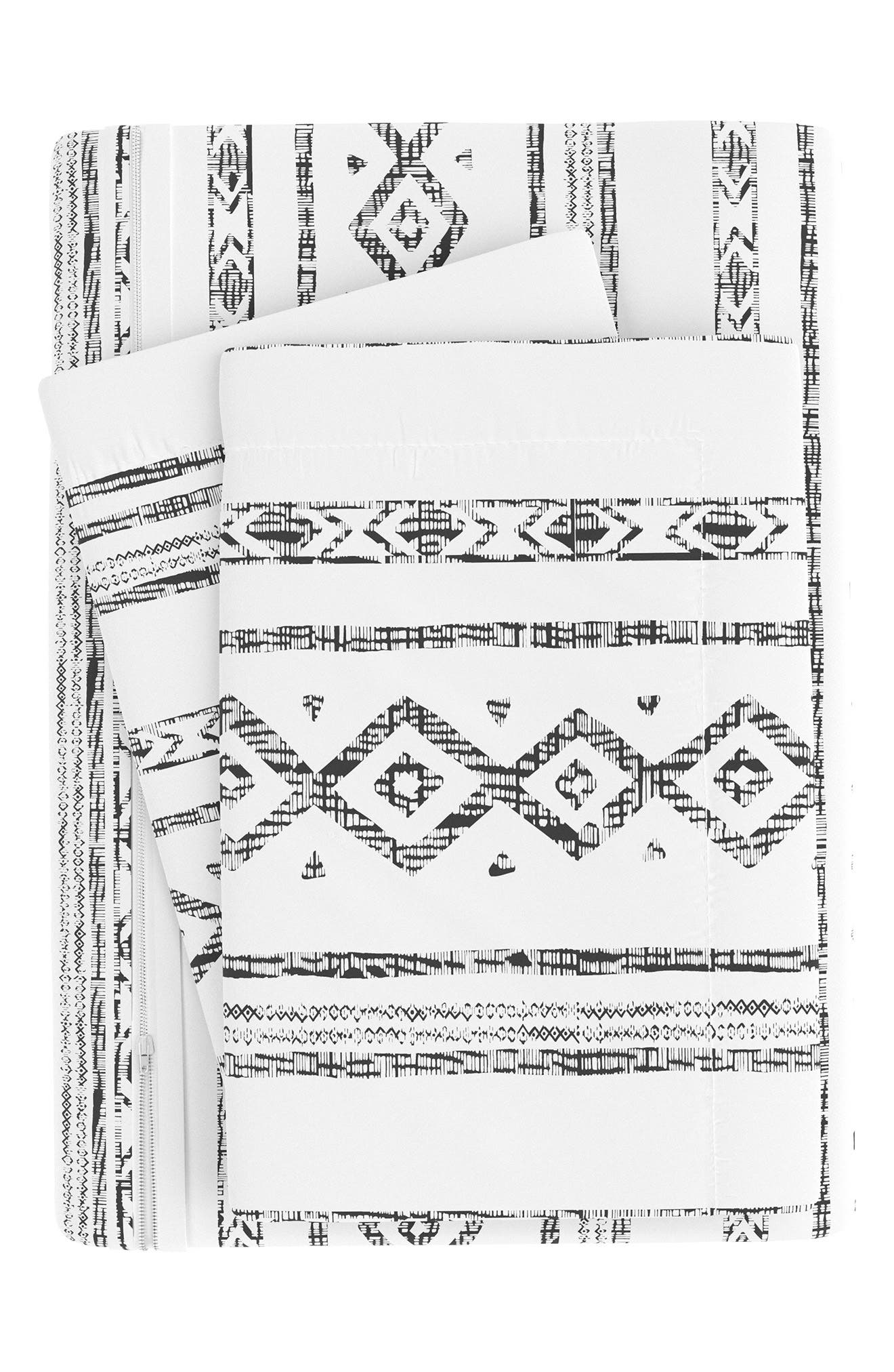 HOMESPUN IENJOY HOME Premium Ultra Soft Geo Threads Pattern 3-Piece Duvet Cover Set