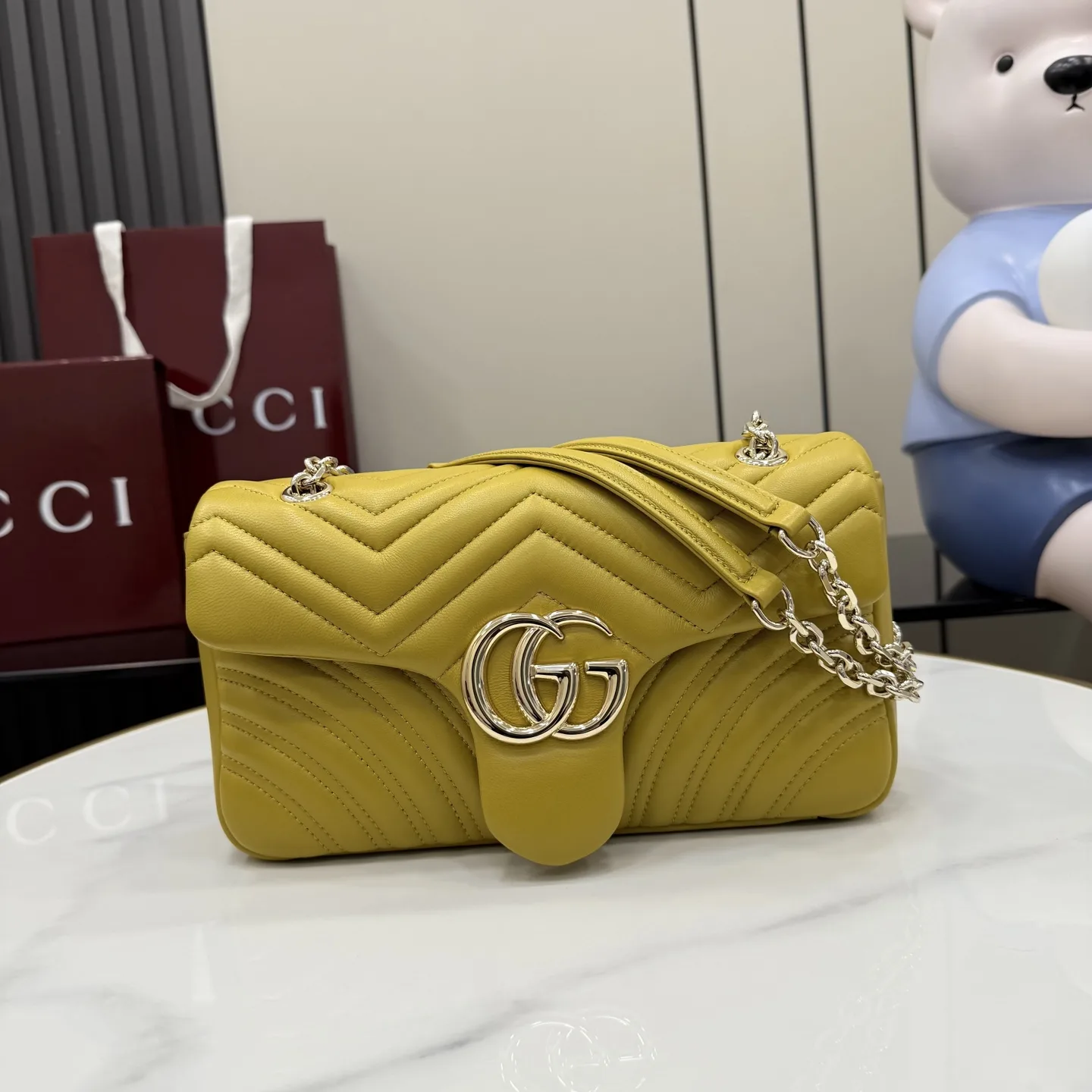 Gucci GG Supreme Canvas Marmont Shoulder Bag product photo from LabelPicks