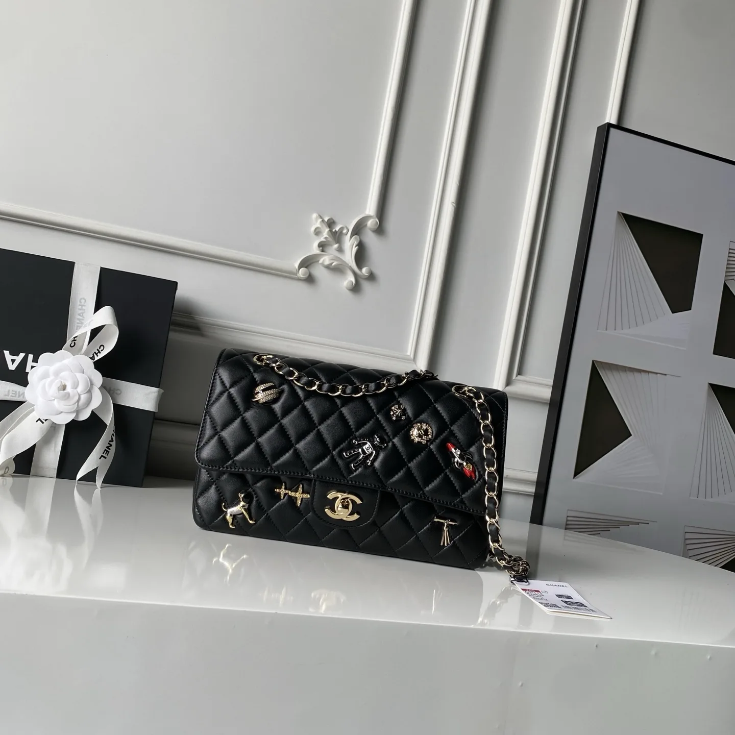 Chanel Gold Classic Flap Lambskin Shoulder Bag product photo from LabelPicks