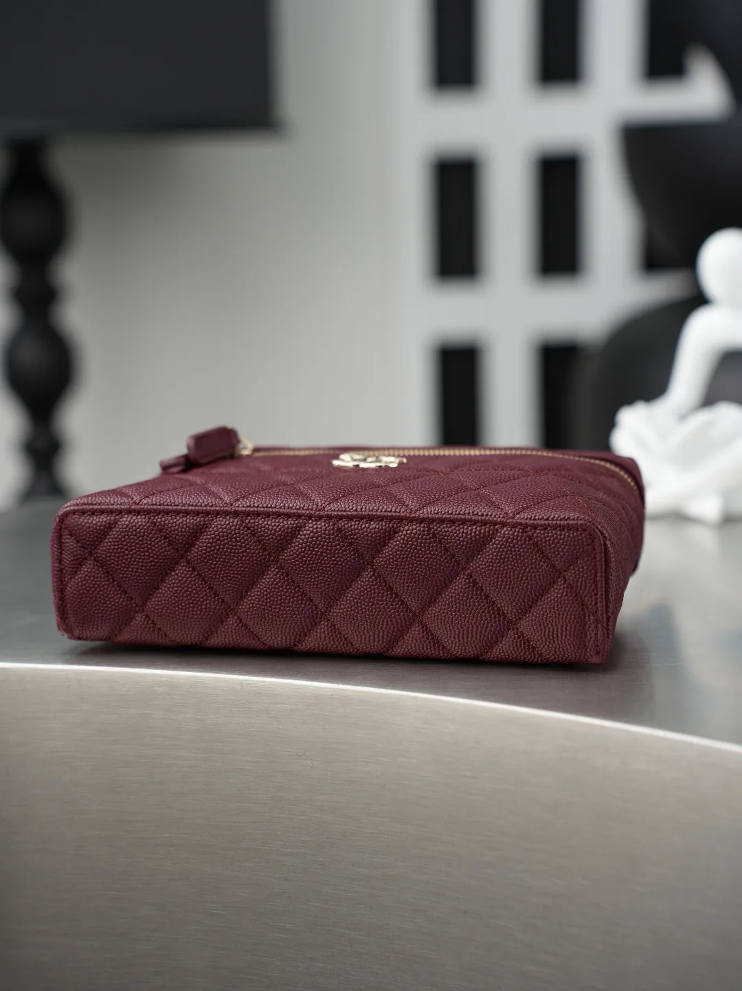 Chanel Burgundy Quilted Leather Top Handle Bag product photo from LabelPicks