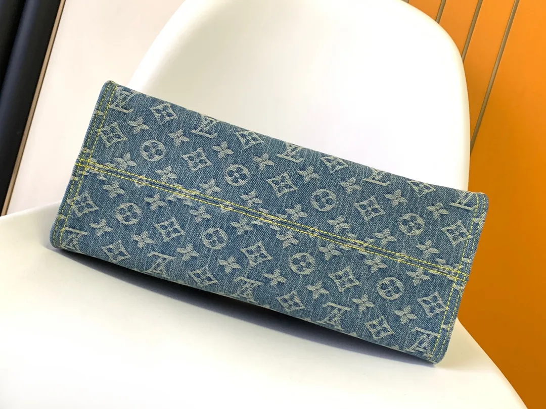 Louis Vuitton Onthego Blue Denim Tote Bag product photo from LabelPicks