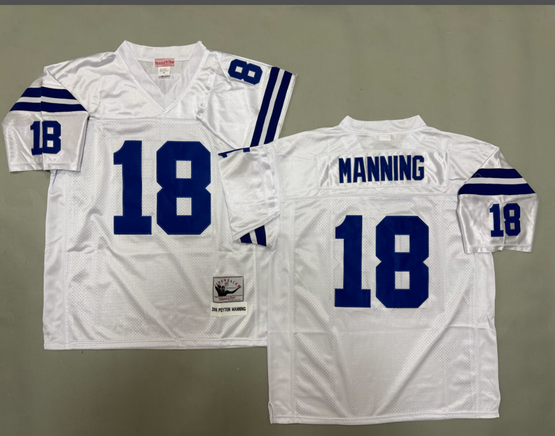 Peyton Manning Indianapolis Colts Authentic Throwback Retired Player Jersey