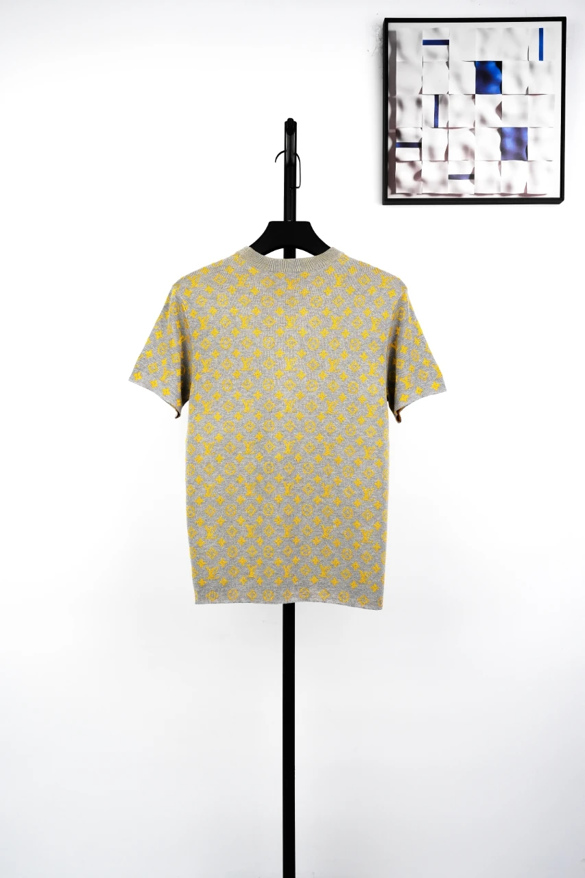 Louis Vuitton Beige Monogram Jacquard Knit T-Shirt product photo from LabelPicks