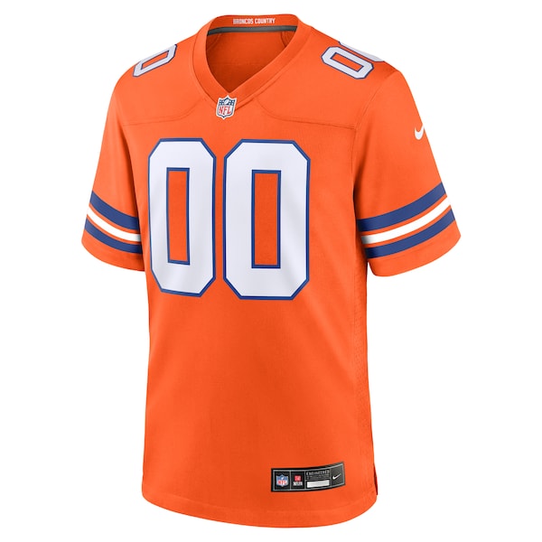 Denver Broncos Nike Mile High Collection 1977 Throwback Custom Game Jersey - Orange