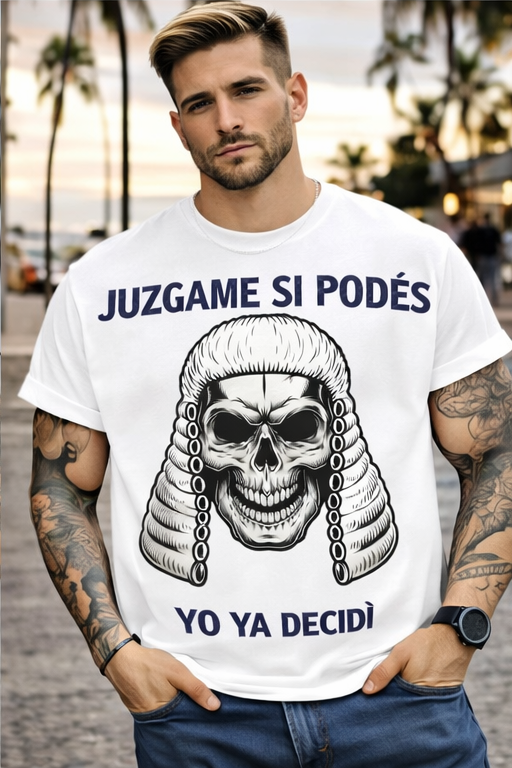 Remera Calavera Juez | Streetwear Dark Unisex