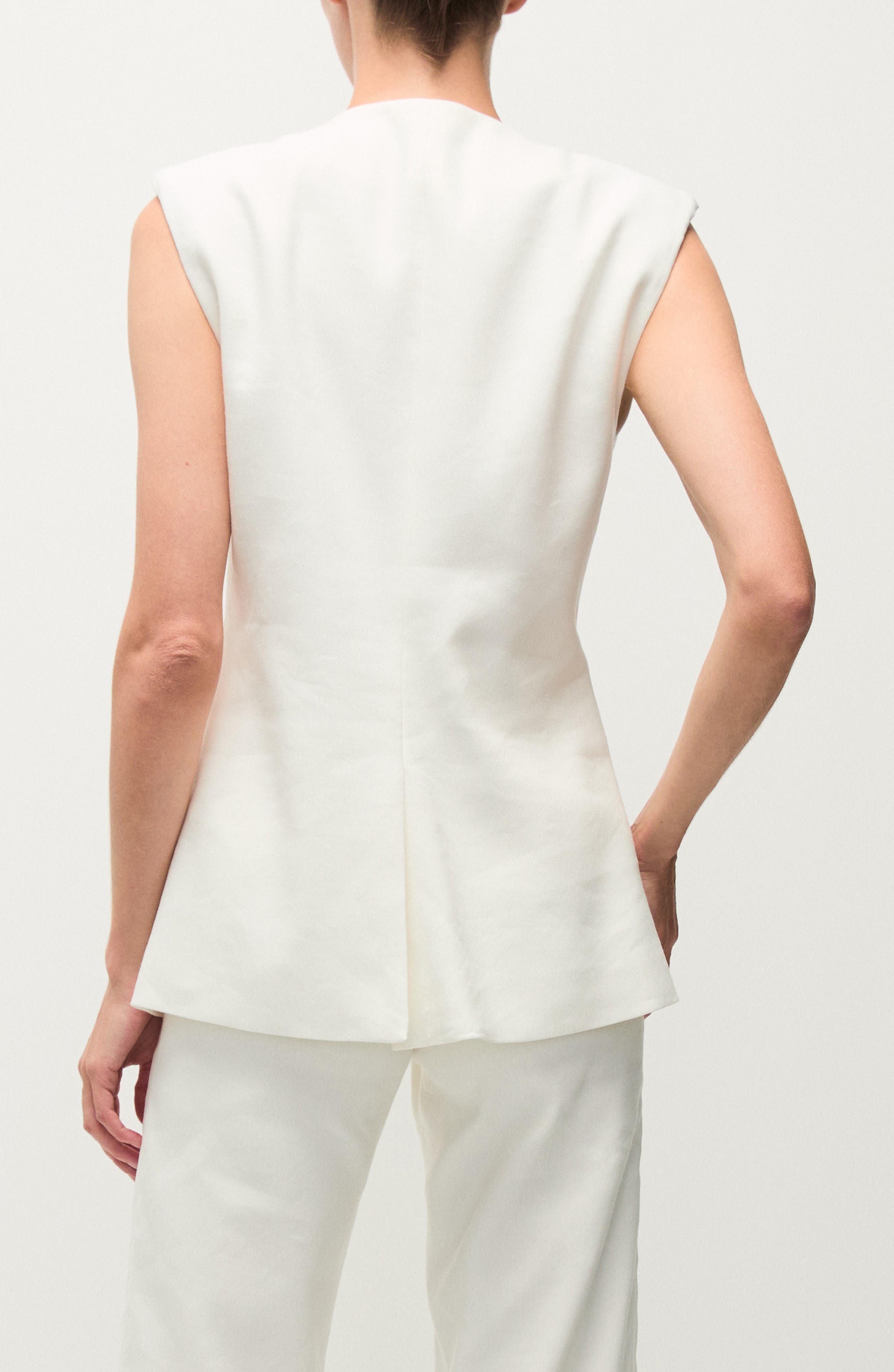 Veronica Beard Tamara Linen Blend Vest