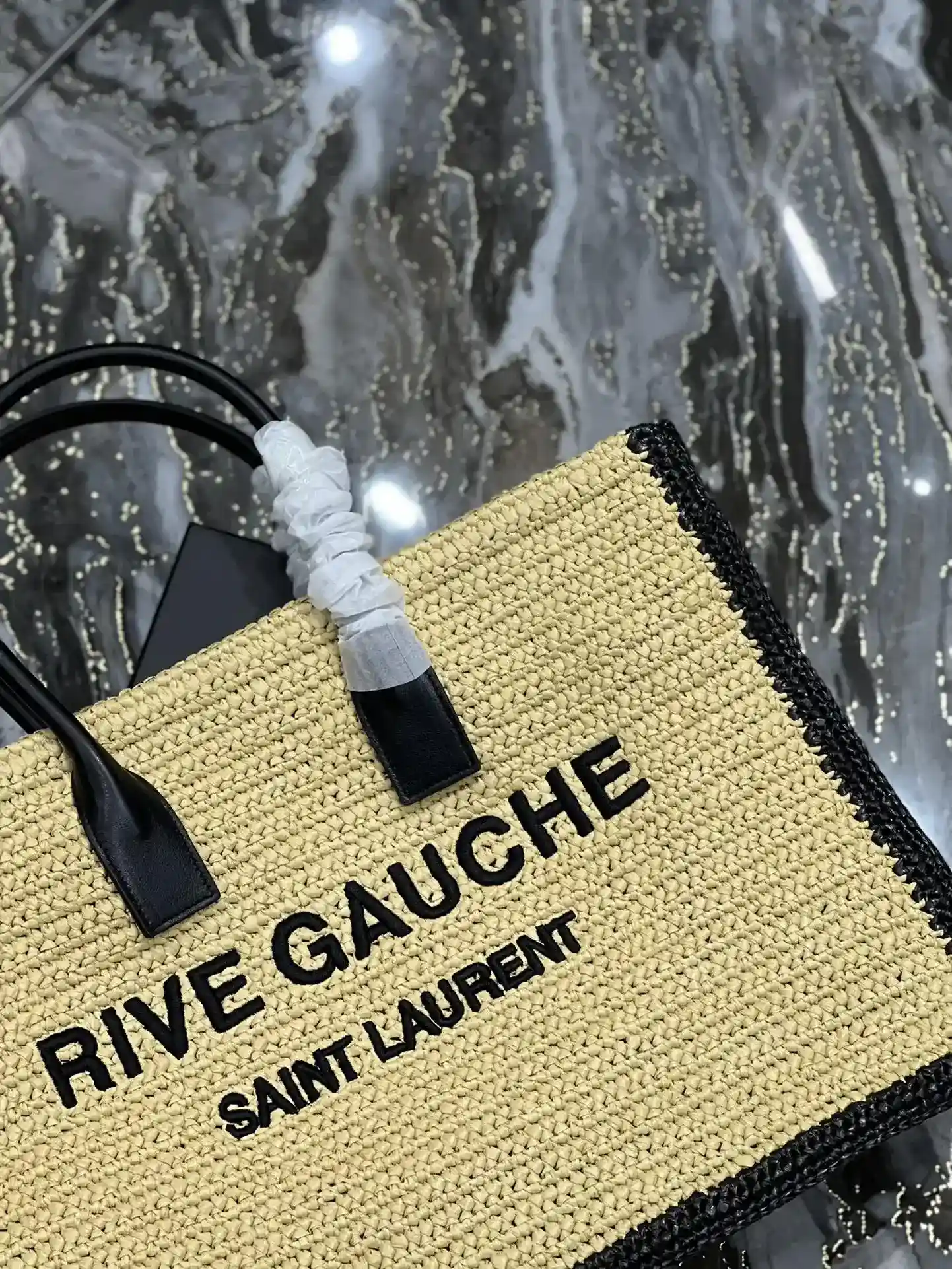 Saint Laurent Straw Woven Tote Bag product photo from LabelPicks