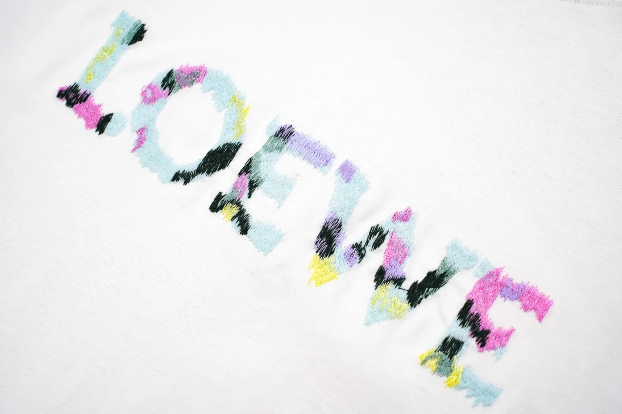 LOEWE White Gradient Logo Embroidered T-Shirt product photo from LabelPicks